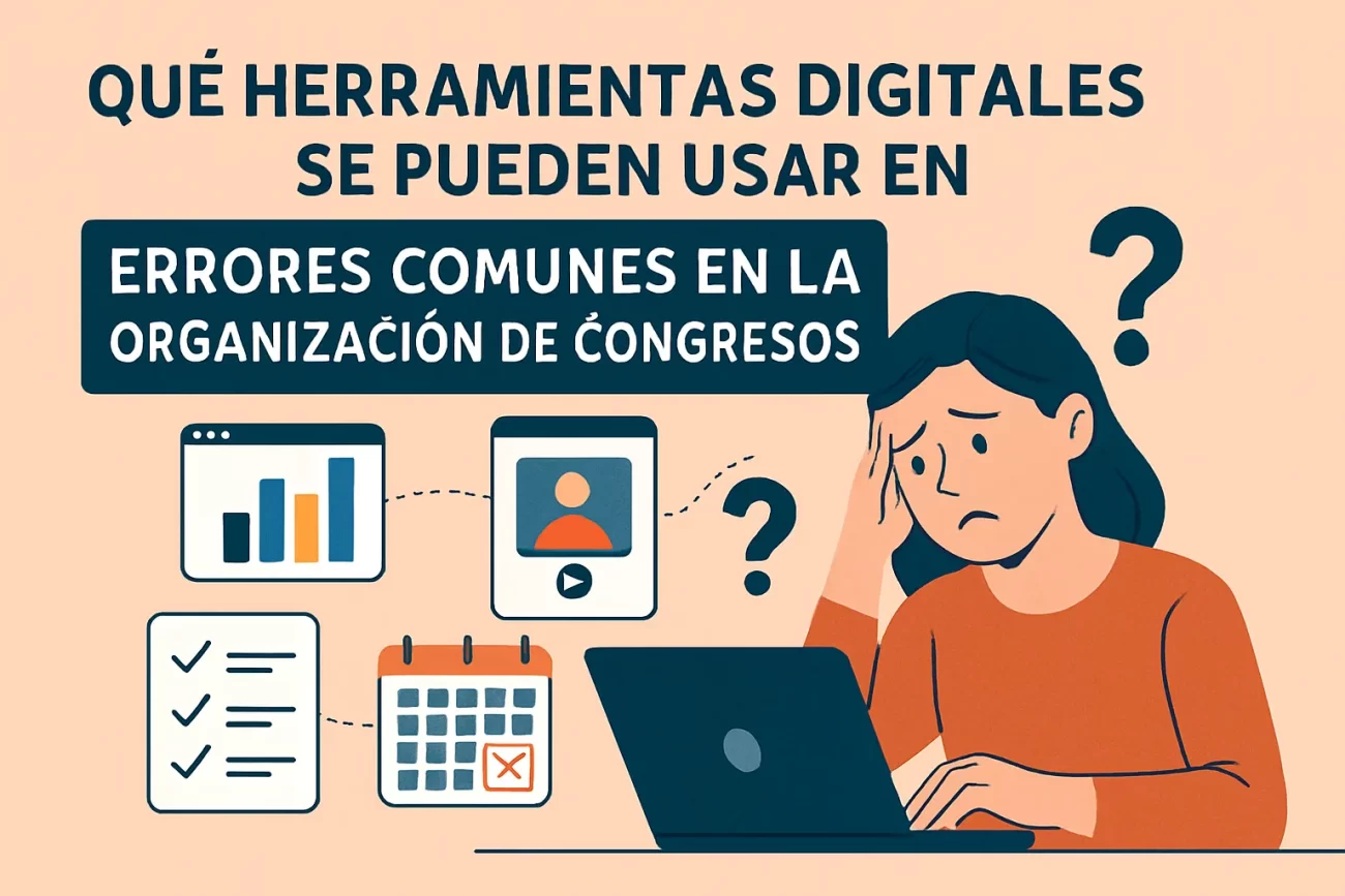 qué herramientas digitales se pueden usar en Errores comunes en la organización de congresos