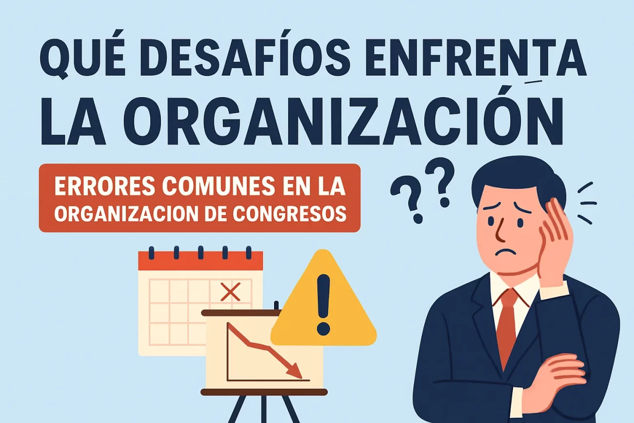 qué desafíos enfrenta la organización de Errores comunes en la organización de congresos