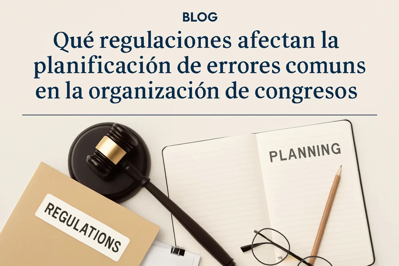 qué regulaciones afectan la planificación de Errores comunes en la organización de congresos