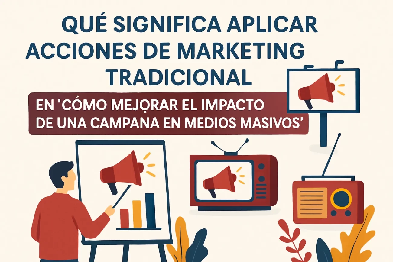 qué significa aplicar acciones de marketing tradicional en Cómo mejorar el impacto de una campaña en medios masivos