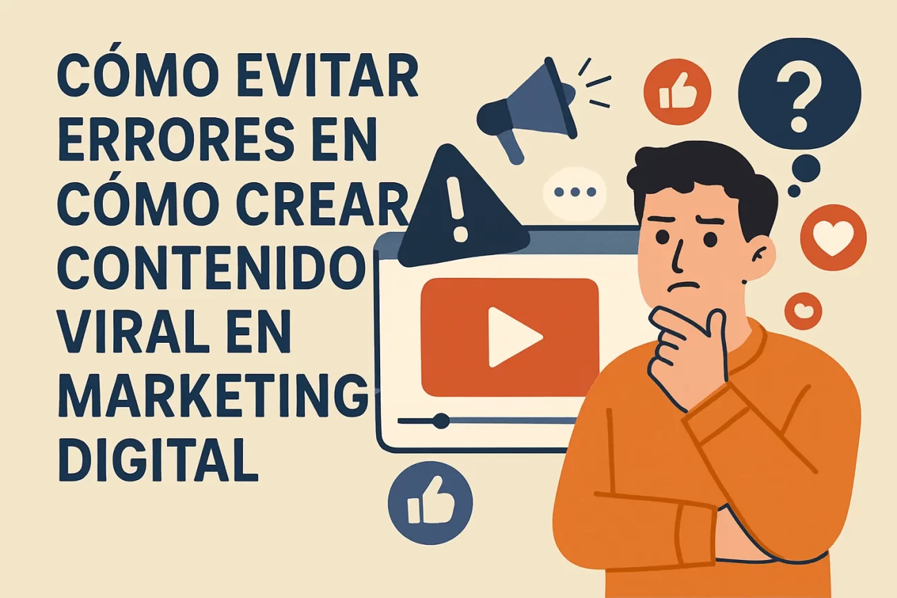 cómo evitar errores en Cómo crear contenido viral en marketing digital
