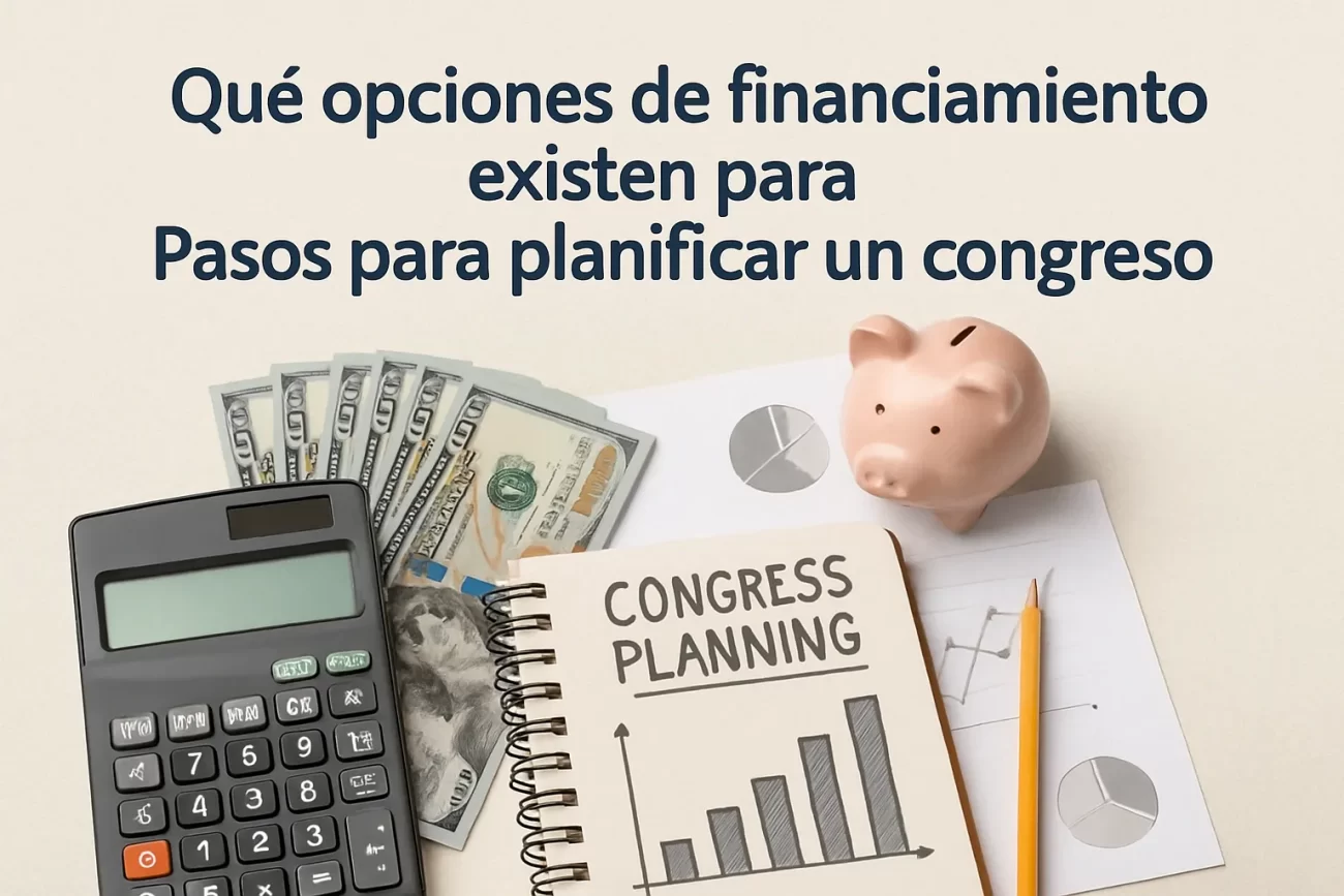 qué opciones de financiamiento existen para Pasos para planificar un congreso