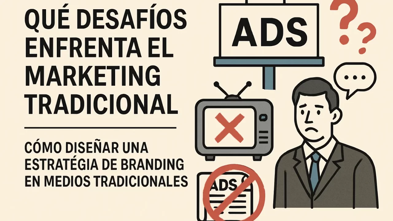 Qué desafíos enfrenta el marketing tradicional en cómo diseñar una estrategia de branding efectiva en medios tradicionales