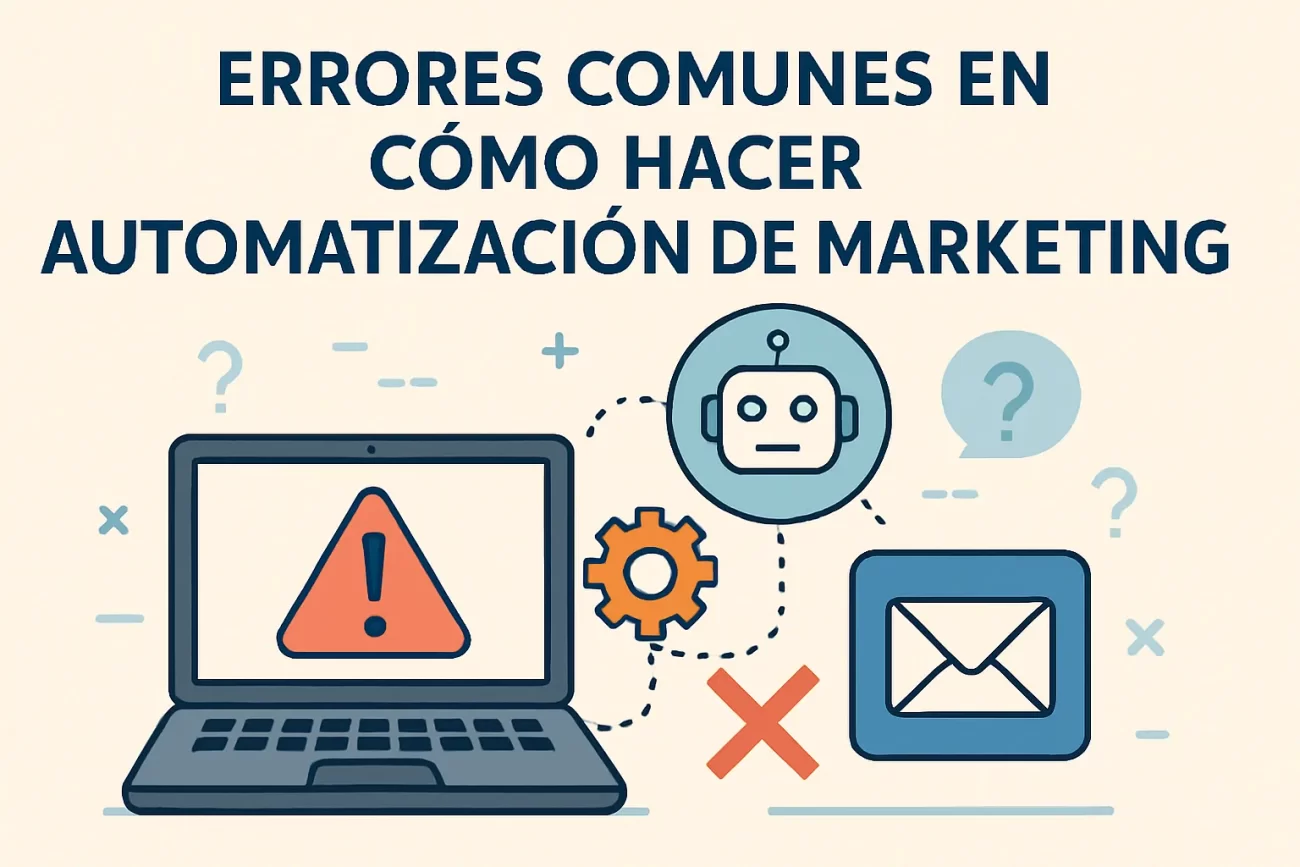 errores comunes en Cómo hacer automatización de marketing