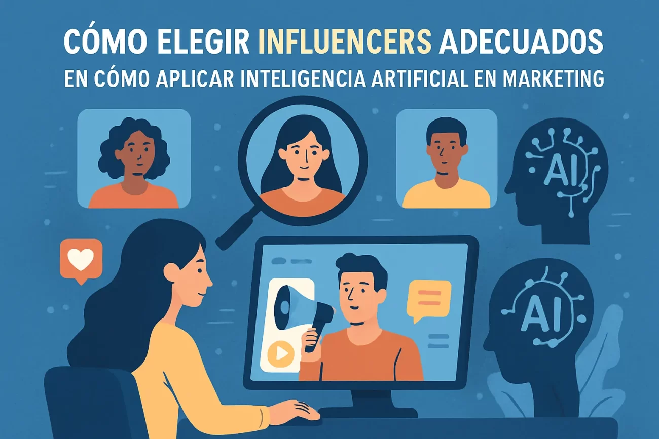 cómo elegir influencers adecuados en Cómo aplicar inteligencia artificial en marketing